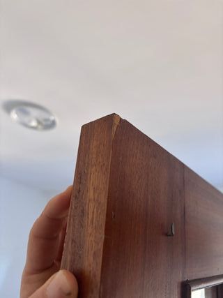 Puerta madera y cristal izquierda