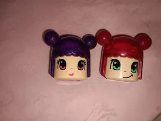 2 Juguetes mini cabezas de PinyPon