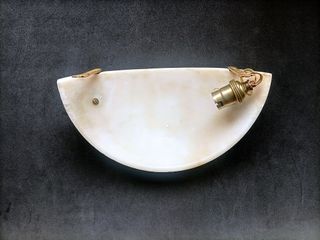Aplique Alabastro y Bronce Vintage