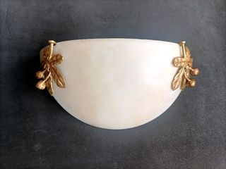 Aplique Alabastro y Bronce Vintage