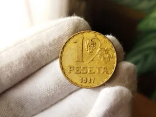 Moneda 1 peseta 1937 República española