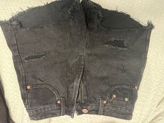 Vaqueros cortos negros