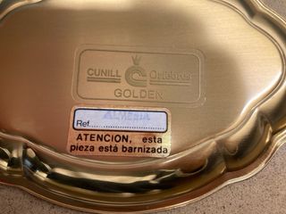 Juego 4 Bandejas Orfebreria Cunill Golden