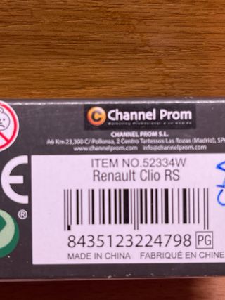 Coche Super 9 Renault Clio RS 1:60