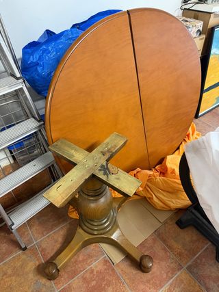 Mesa redonda extensible madera