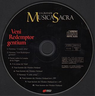 CD Veni Redemptor Gentium Musica Sacra