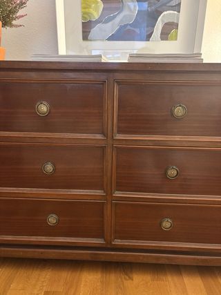 Cómoda antigua madera maciza caoba