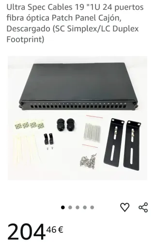 Panel Conexión Fibra Óptica