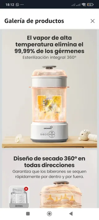 Esterilizador y Secador de Biberones GROWNS