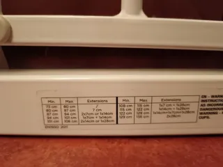 Dos barreras de seguridad para niños y extensión