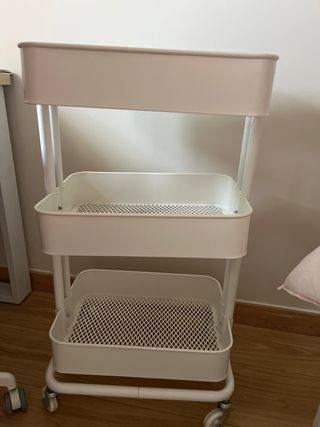 Carro organizador blanco 3 niveles