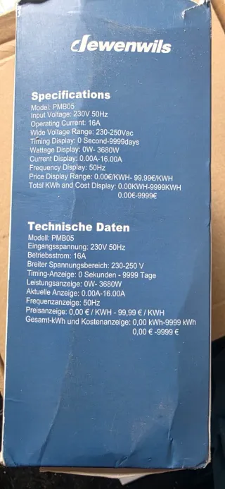 Medidor Consumo Eléctrico Jewenwils