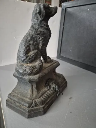 Antiguo sujetapuertas perro hierro fundido