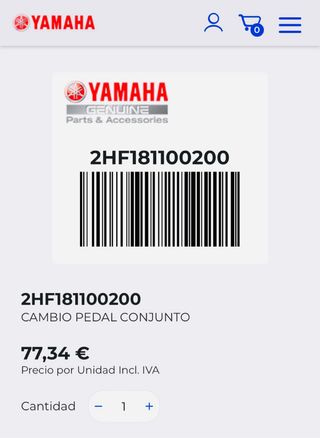 Patilla/Palanca Cambio/ marchas/ Yamaha YZ 80-85