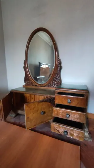 Dormitorio completo vintage madera maciza