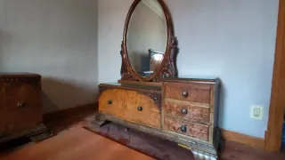 Dormitorio completo vintage madera maciza