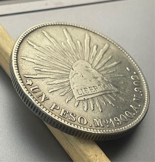 1 Peso México 1900 AM República Mexicana