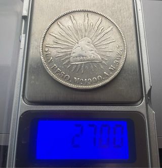 1 Peso México 1900 AM República Mexicana