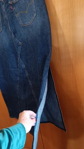 Falda larga vaquera Levi's azul