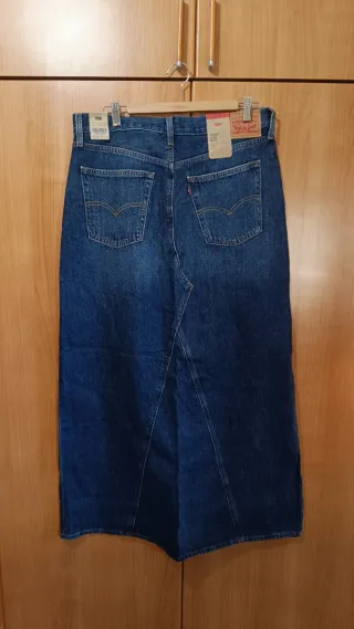 Falda larga vaquera Levi's azul