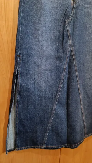 Falda larga vaquera Levi's azul