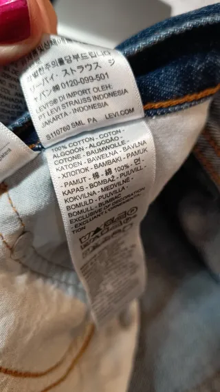 Falda larga vaquera Levi's azul