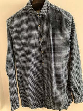 Camisa Scalpers cuadros azul Talla 39