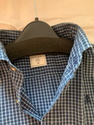 Camisa Scalpers cuadros azul Talla 39