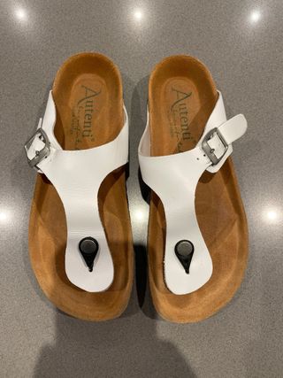 Sandalias Autenti Piel Blancas