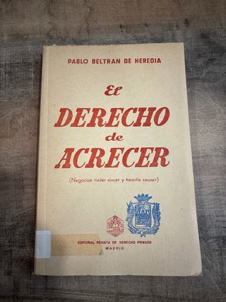 Libro el derecho de acrecer