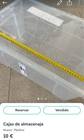 2 Cajas de Almacenaje Plástico Transparente.