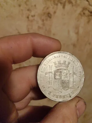 5 Pesetas 1870 España