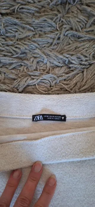 Falda larga Zara blanca