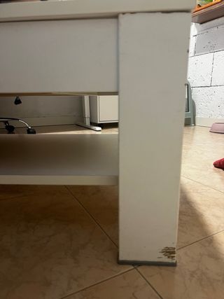 Mesa centro elevable blanca