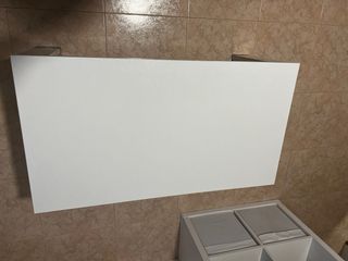 Mesa centro elevable blanca