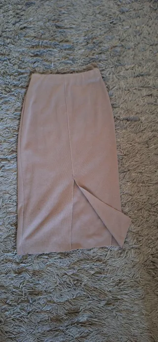 Falda larga Zara marrón