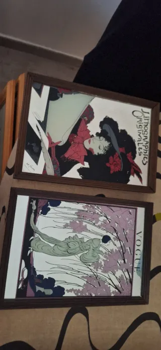 2 Cuadros Vintage Vogue y Lithographics
