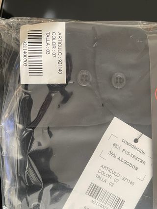 Camisa Negra Cuello Mao Roger Talla 03 nuevas