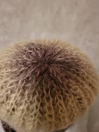 Berretto lana sfumato beige marrone