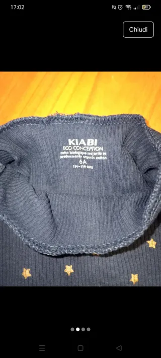 Maglia Kiabi a manica lunga con stelle - 6 anni