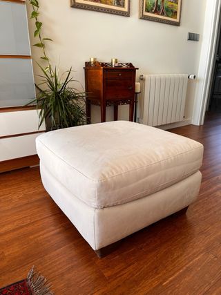 Puff Natuzzi Beige/Blanco Roto