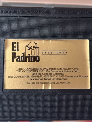 VHS El Padrino 1901-1959 (Versión Épica) + Folleto