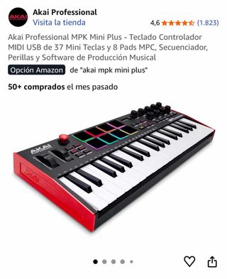 Akai MPK mini plus Controlador MIDI