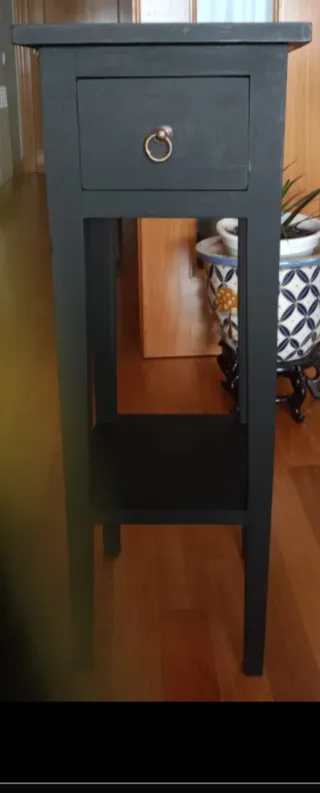 Mesita auxiliar madera negra