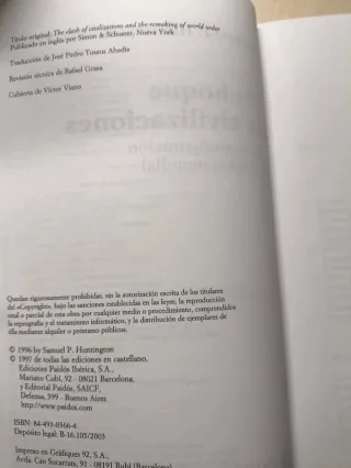 El choque de civilizaciones