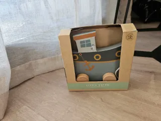 Tren y vehículos de madera Little Dutch