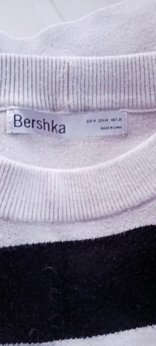 Jersey de Bershka con Rayas Blanco y Negro