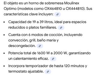 Horno Moulinex Optimo