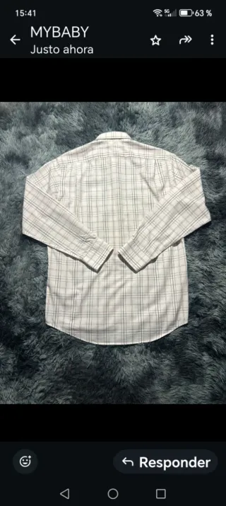 Camisa Lacoste Vintage Cuadros Beige/Blanco