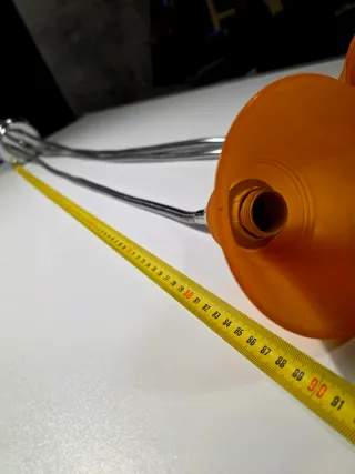 Lampadario 3 braccia Arancione Vetro